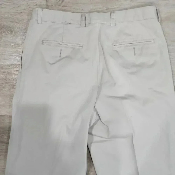 J. Crew Men's Classic Fit Pleated Trousers Casual Pants Beige Size 34x30 - Picture 11 of 11